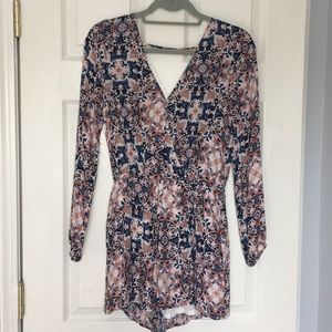 Long Sleeve Floral Romper - NWT
